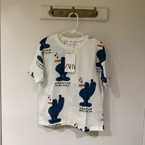 Zara Creative Melody Rhythm Tee 6 Years NWT